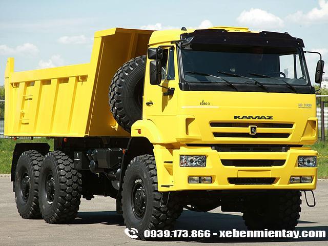 xe ben kamaz 6520 3 chân 20 tấn